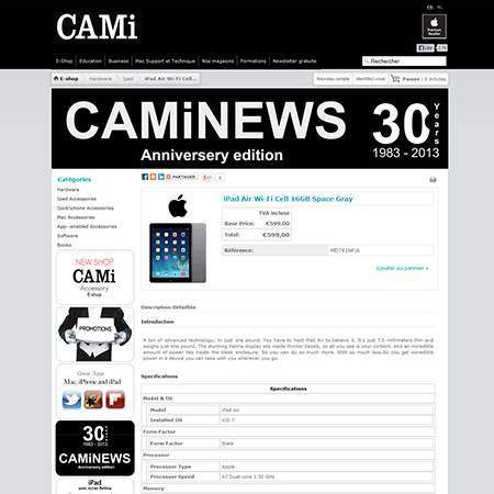 Cami - One of the leading Apple authorised resellers in Belgium, with 4 retail stores